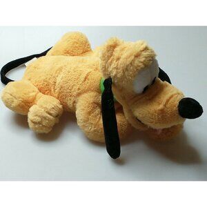 Disney Land World Parks 10” Laying Down Pluto Dog Plush Stuffed Animal
